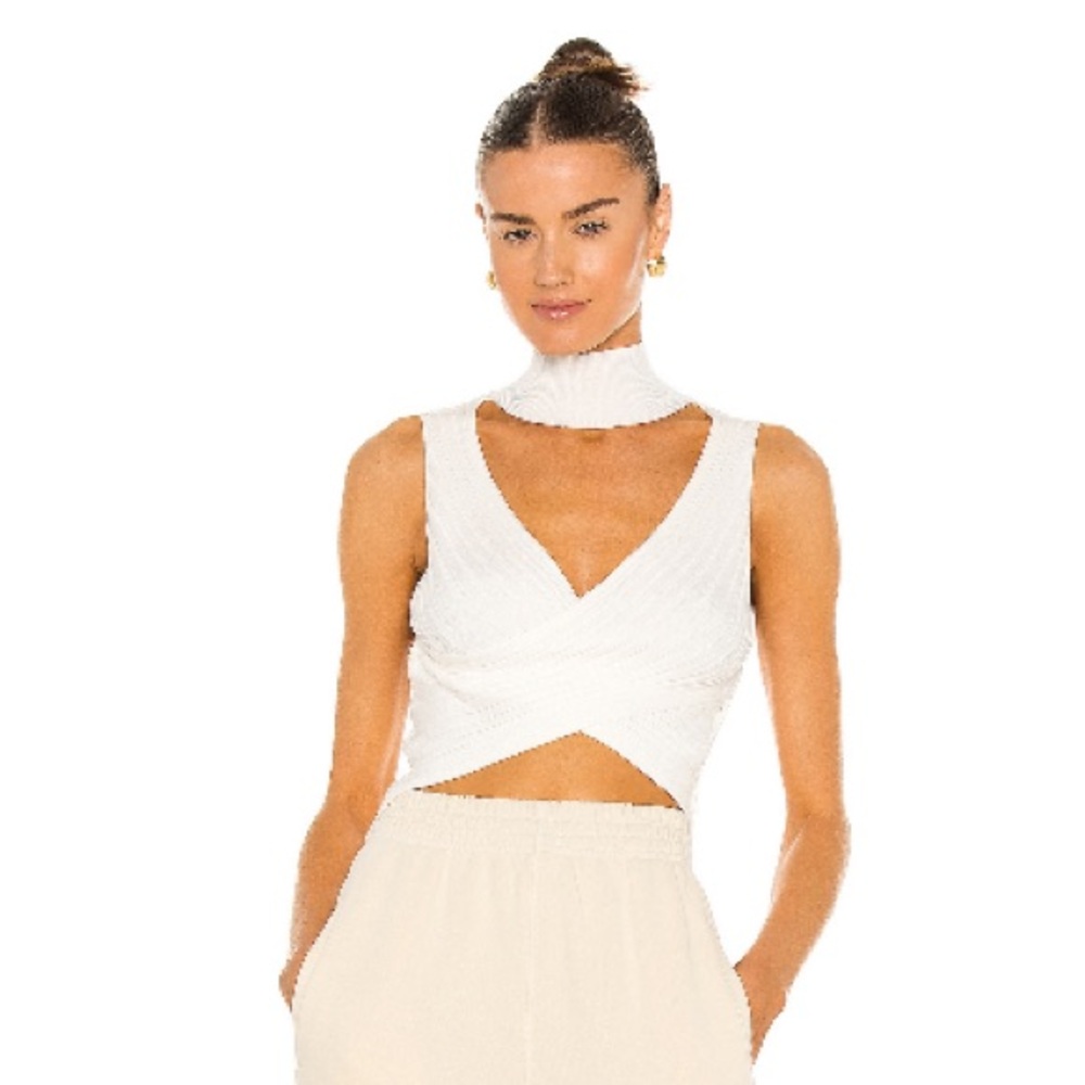 Alarm wrap top in white superdown